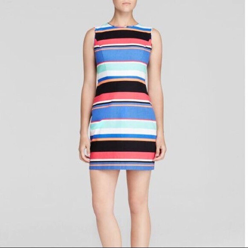 Kate Spade Tropical Stripe Mariam Sheath Dress Sleeveless Women's Size 10 - Picture 5 of 11